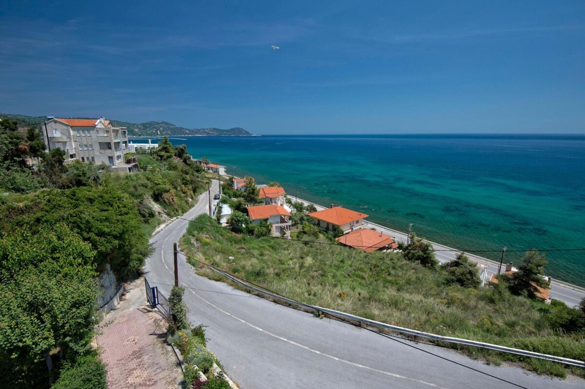 Blue Dream Seaside Villa With Superb Sea Views Kymi Bagian luar foto