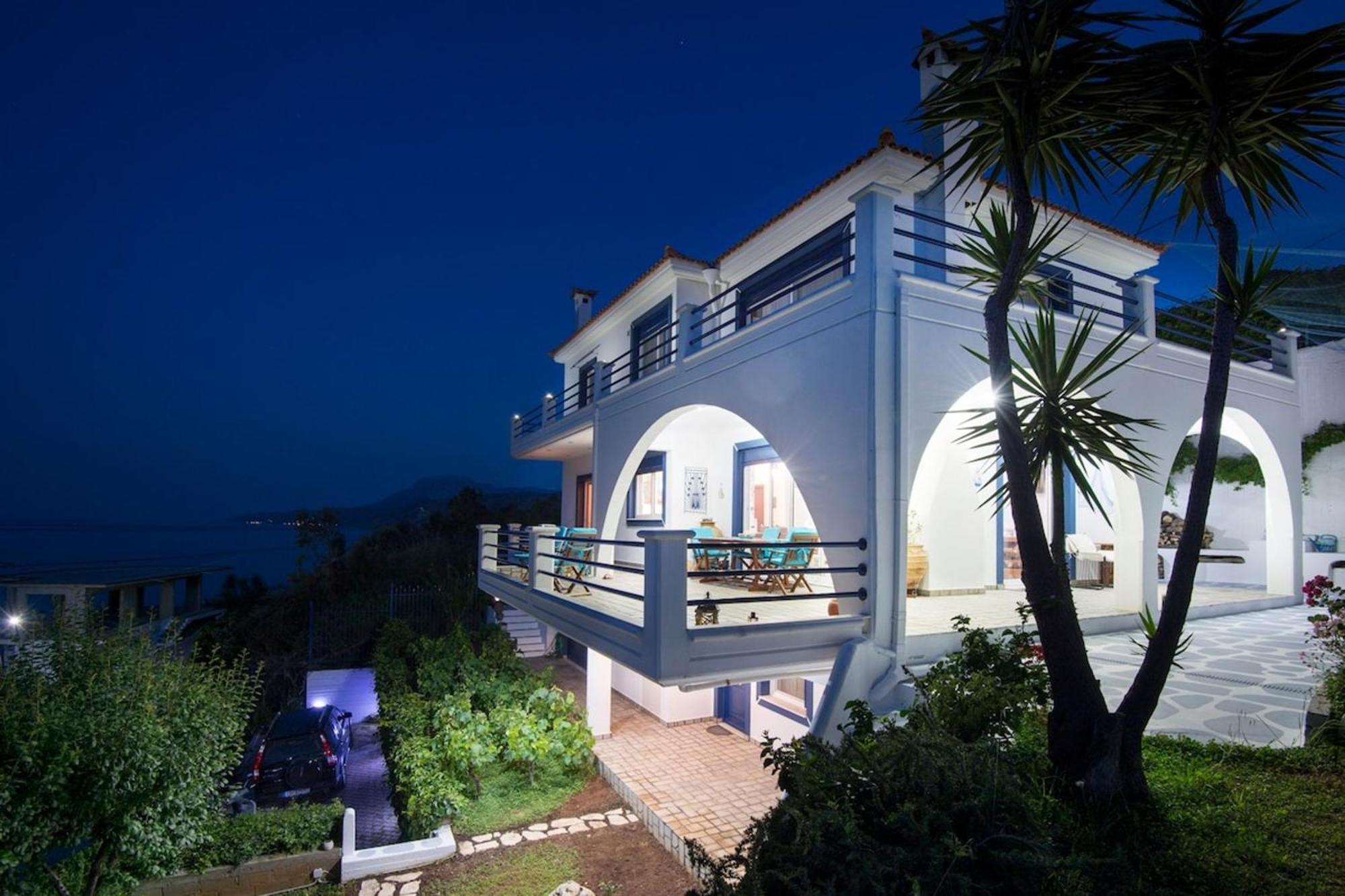 Blue Dream Seaside Villa With Superb Sea Views Kymi Bagian luar foto