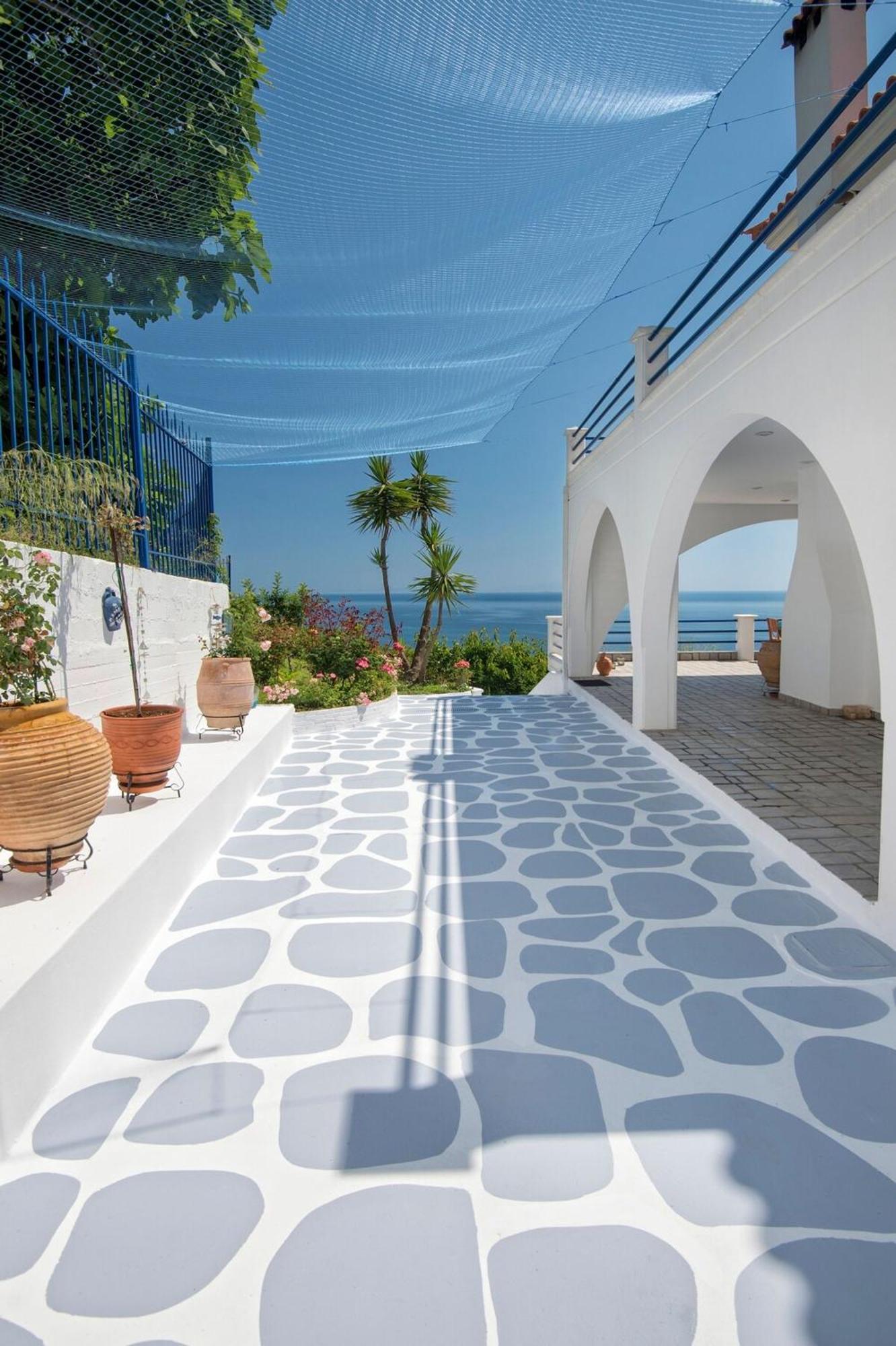 Blue Dream Seaside Villa With Superb Sea Views Kymi Bagian luar foto